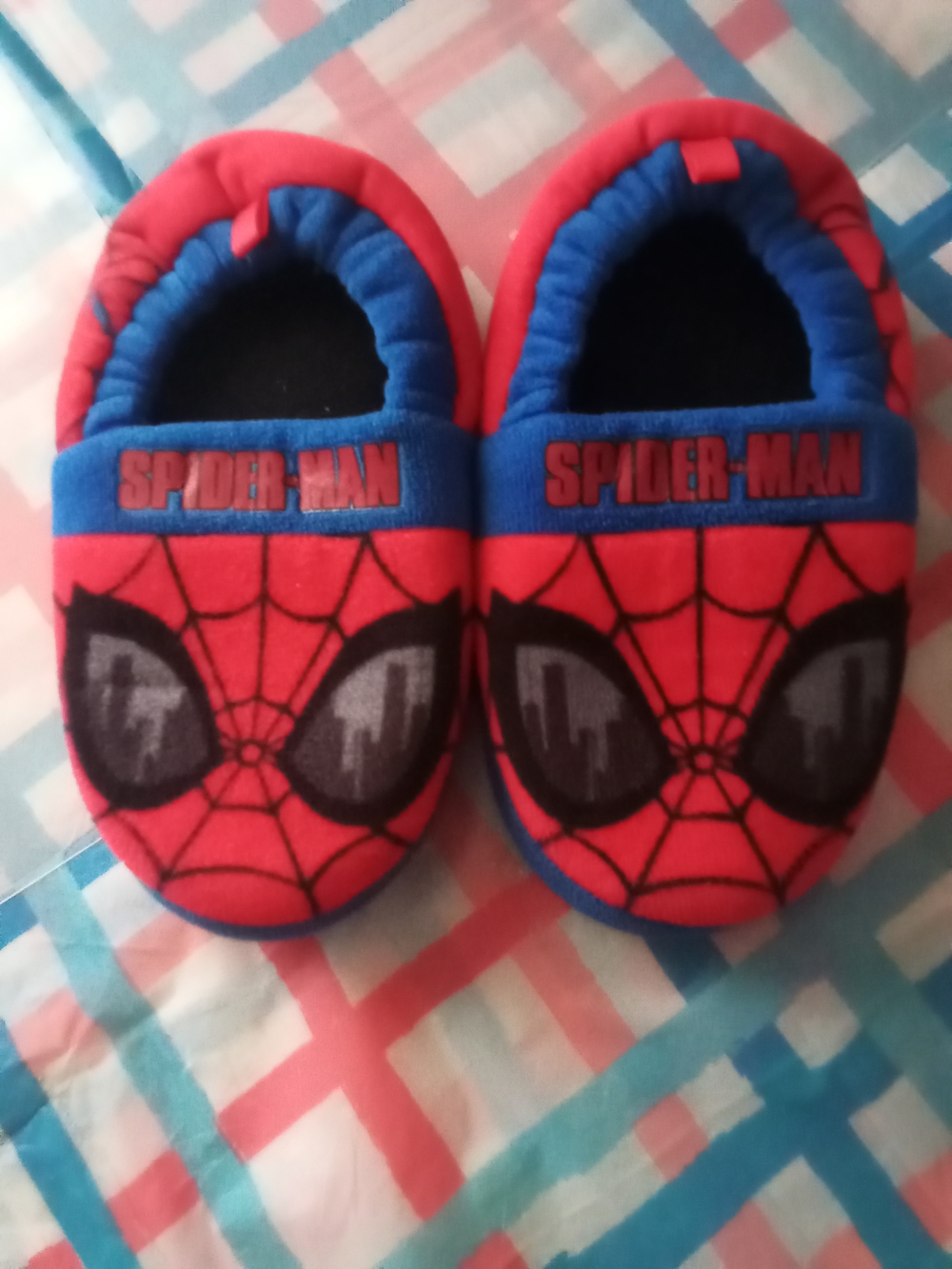Marvel Spider-Man Kids Red and Blue Slippers